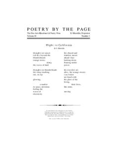 P O E T R Y B Y T H E PAG E The Fine-Arts Bluesband & Poetry Press Volume 10 R. Minutillo, Proprietor Number 1