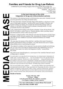 Crimes / Family therapy / National Association for Prevention of Child Abuse and Neglect / Child neglect / Abuse / Child protection / Health / Government / Medicine / Substance abuse / Social programs / Child abuse