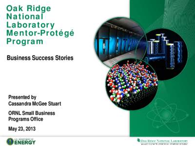 Oak Ridge National Laboratory Mentor-Protégé Program Business Success Stories