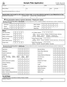Vanity plate / Identifiers / Vehicle registration plates / Vehicle registration plates of the United States