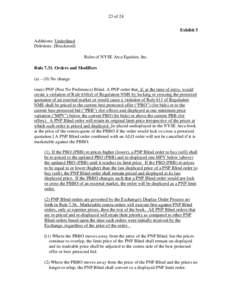 23 of 24 Exhibit 5 Additions: Underlined Deletions: [Bracketed] Rules of NYSE Arca Equities, Inc. Rule[removed]Orders and Modifiers