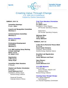 Swissôtel Chicago July 21-24, 2013 Agenda  Creating Value Through Change