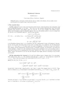 Version of[removed]Kirszbraun’s theorem D.H.Fremlin University of Essex, Colchester, England Wikipedia gives a statement of this theorem and an outline of its history, but no online source for the proof. It’s so pret