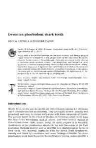 Devonian phoebodont shark teeth MICHAL GINTER & ALEXANDER IVANOV Ginter, M. & Ivanov, A[removed]Devonian phoebodont shark teeth. Acta Palaeontologica Polonica 37, 1 , 55-75.