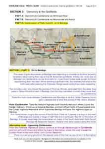 OVERLAND GOLD - TRAVEL GUIDE: Overland routes to the Victorian goldfields in[removed]SECTION 3: Page 20 of 21