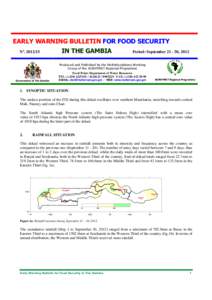 EARLY WARNING BULLETIN FOR FOOD SECURITY IN THE GAMBIA No[removed]Period: September[removed], 2012