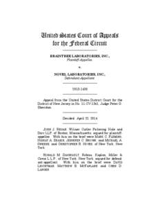 United States Court of Appeals for the Federal Circuit ______________________ BRAINTREE LABORATORIES, INC., Plaintiff-Appellee,