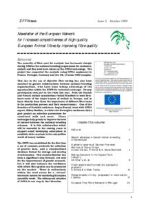 EFFNnews  Issue 5, October 1999 Newsletter of the European Network for Increased competitiveness of high quality