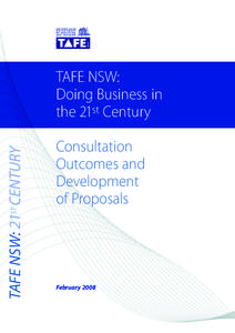 TAFE NSW: 21ST CENTURY  TAFE NSW: Doing Business in the 21st Century Consultation