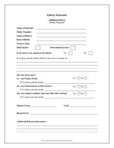 Microsoft Word - Additional Driver Form.doc