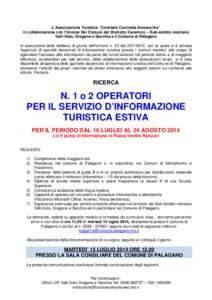 L’Associazione Turistica “Comitato Contrada Aravecchia” in collaborazione con l’Unione Dei Comuni del Distretto Ceramico – Sub-ambito montano Valli Dolo, Dragone e Secchia e il Comune di Palagano In esecuzione 