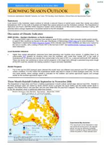 Growing season outlook : September 2006