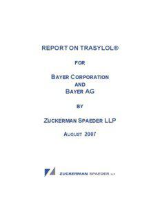 REPORT ON TRASYLOL® FOR