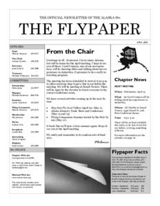 THE OFFICIAL NEWSLETTER OF THE ALASKA 99s  THE FLYPAPER APRIL[removed]OFFICERS