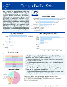 Campus Profile: Sitka The University of Alaska Southeast (UAS) Sitka campus (founded as Sitka Community College in[removed]shares in Sitka’s heritage of being the former capital of Russian America. Sitka, Alaska’s fift