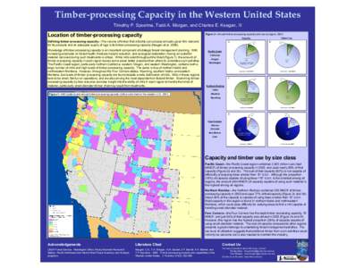 Timber-processing Capacity in the Western United States Timothy P. Spoelma, Todd A. Morgan, and Charles E. Keegan, III Location of timber-processing capacity  Figure 2—Annual timber-processing capacity and use by regio