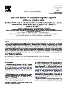 Brain iron deposits are associated with general cognitive ability and cognitive aging
