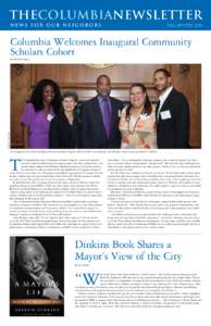 thecolumbiaNewsletter news for our neighbors Fall/winter[removed]Columbia Welcomes Inaugural Community