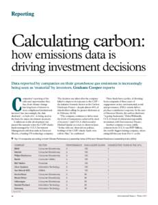 Reporting  Calculating carbon: how emissions data is driving investment decisions