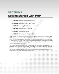SECTION I  AL Getting Started with PHP