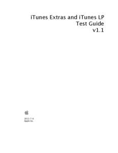 iTunes Extras and iTunes LP Test Guide v1.1  [removed]