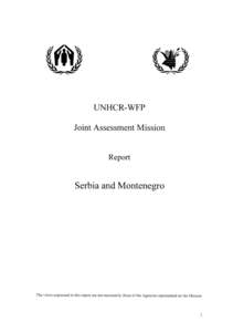 tf**a&£\P  Joint Assessment Mission Report  Serbia and Montenegro