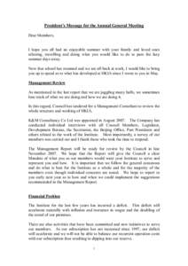 Microsoft Word - President's Message for the 3Q of HKIA Journal 2007 English.doc