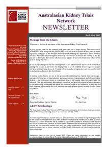 Australasian Kidney Trials Network NEWSLETTER  No.4, May 2007