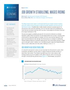 LPL RESEARCH  W EEK LY ECONOMIC  June