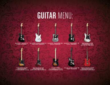 BLACKTOP™ JAGUAR® HH BLACK,ROSEWOOD BLACKTOP™ STRATOCASTER® HH BLACKTOP™ TELECASTER® HH SONI C BLUE,ROSEWOOD