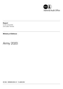 Report by the Comptroller and Auditor General Ministry of Defence