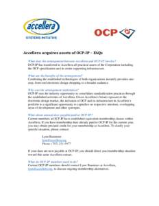 Standards organizations / Accellera / Open Core Protocol International Partnership Association
