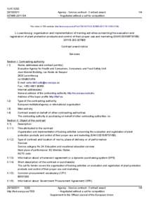 L-Luxembourg: organisation and implementation of training activities concerning the evaluation and registration of plant protection products and control of their proper use and marketing (EAHC/2010/BTSF/08)