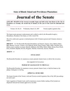 Senate of the Republic of Poland / Article One of the United States Constitution / Rhode Island Senate / United States Senate / Government / Joseph A. Montalbano