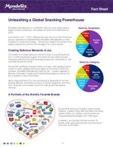 Fact Sheet  Unleashing a Global Snacking Powerhouse