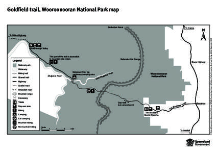 Goldfield Trail, Wooroonooran National Park map