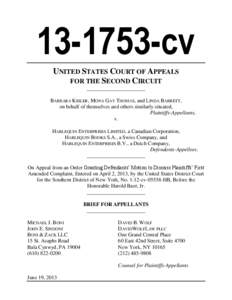 [removed]cv UNITED STATES COURT OF APPEALS FOR THE SECOND CIRCUIT ______________________ BARBARA KEILER, MONA GAY THOMAS, and LINDA BARRETT, on behalf of themselves and others similarly situated,
