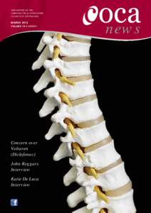 NEWSLETTER OF THE CHIROPRACTIC & OSTEOPATHIC COLLEGE OF AUSTRALASIA MARCH 2013 VOLUME 19 NUMBER 1