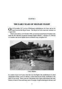 CHAPTER 1  THE EARLY YEARS OF MILITARY FLIGHT