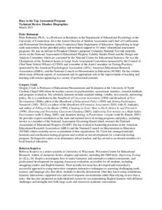 Psychological testing / Evaluation methods / Year of birth missing / Standards for Educational and Psychological Testing / Educational assessment / Psychometrics / Formative assessment / National Assessment of Educational Progress / William B. Michael / Education / Educational psychology / Evaluation