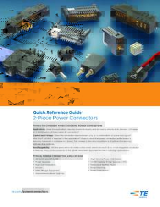 TE Connectivity  2-Piece Power Connectors Quick Reference Guide