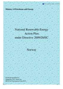 Ref. Ares[removed][removed]Ministry of Petroleum and Energy National Renewable Energy Action Plan