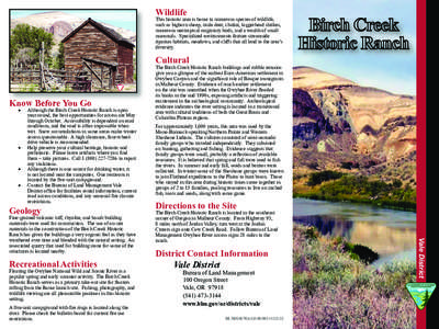 Birch Creek Historic Ranch