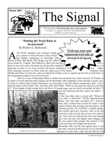The Signal - March 2007, Page 1  March 2007 The Signal The Newsletter of The Paulinskill Valley Trail Committee: