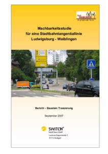 Machbarkeitsstudie Trassierung Tangentiallinie Ludwigsburg-Waiblingen