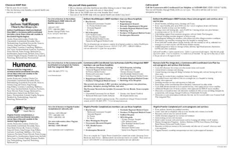 Health care / Richmond /  Virginia / Virginia / Health / Medicine / Senate of Virginia / Hospital Corporation of America / Spotsylvania Regional Medical Center / Humana