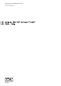 Engineering and Physical Sciences Research Council ANNUAL REPORT AND ACCOUNTS[removed]