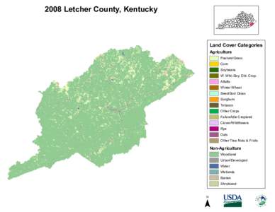 2008 Letcher County, Kentucky  Land Cover Categories Agriculture  Pasture/Grass