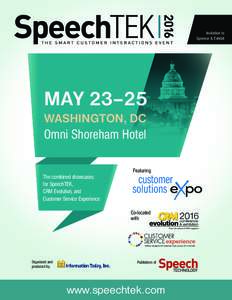 Invitation to Sponsor & Exhibit MAY 23–25 WASHINGTON, DC