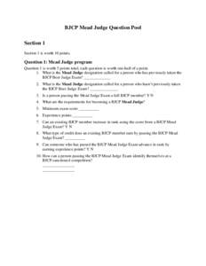 Mead Judge Exam Format and Question Pool